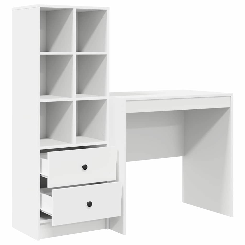 Bureau met lade 2 pcs Wit is nu te koop bij PeponiXL, paradijselijk wonen!