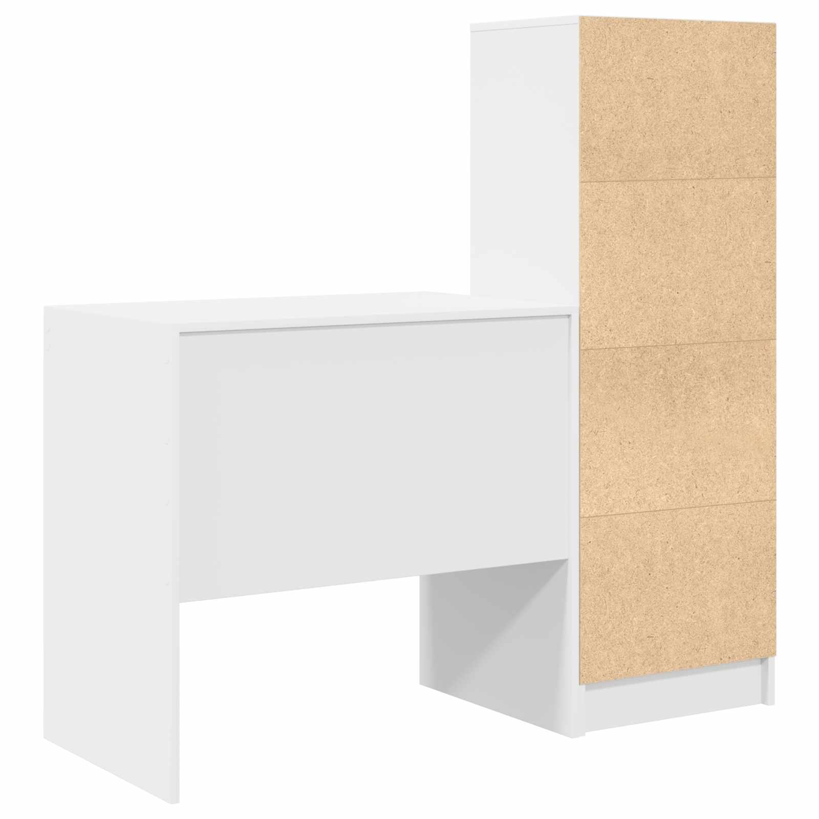 Bureau met lade met plank met opslag 2 pcs Wit is nu te koop bij PeponiXL, paradijselijk wonen!