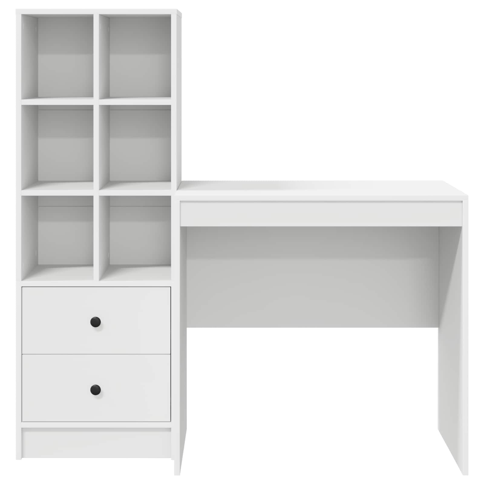 Bureau met lade met plank met opslag 2 pcs Wit is nu te koop bij PeponiXL, paradijselijk wonen!