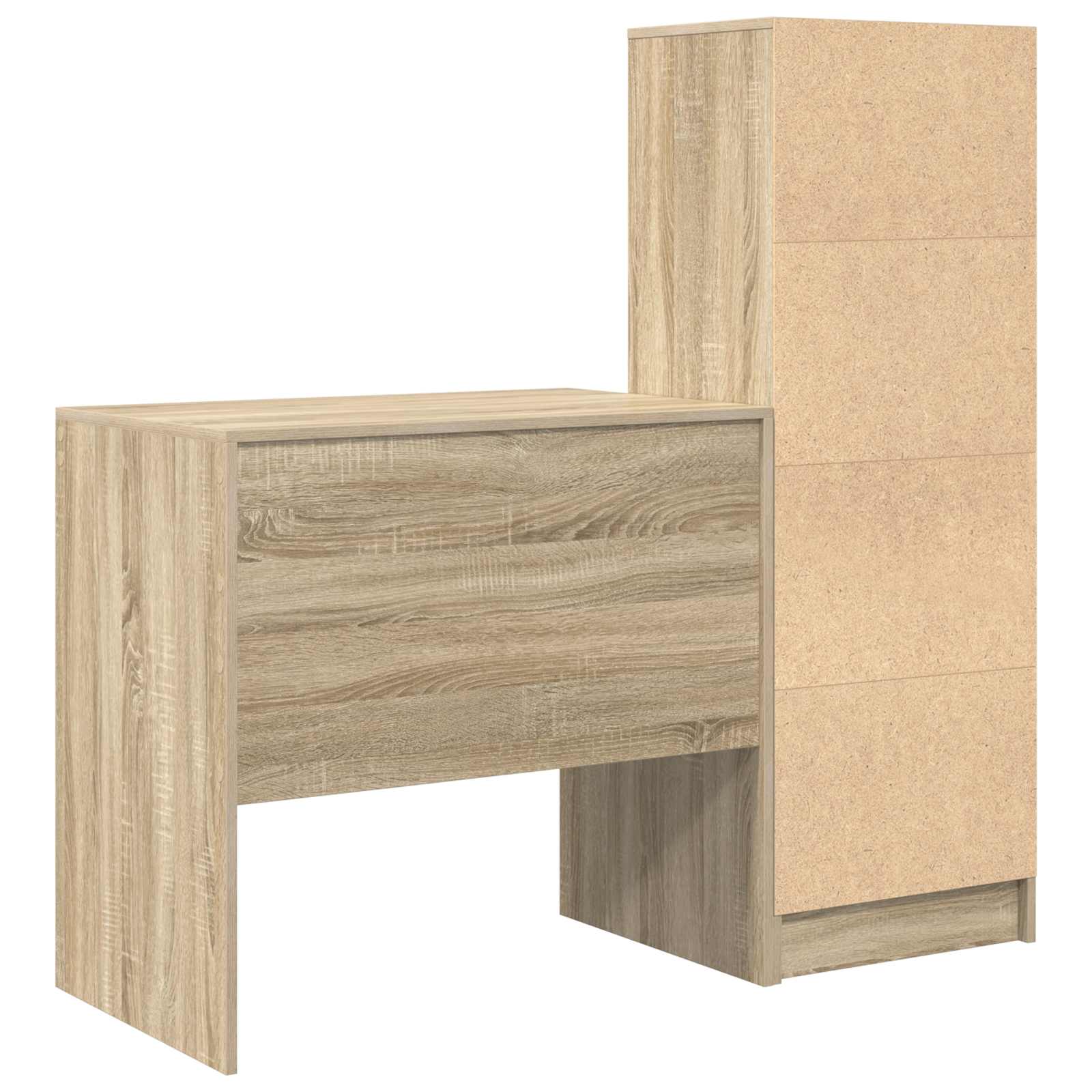 Bureau met lade met plank met opslag 2 pcs Sonoma Eiken is nu te koop bij PeponiXL, paradijselijk wonen!