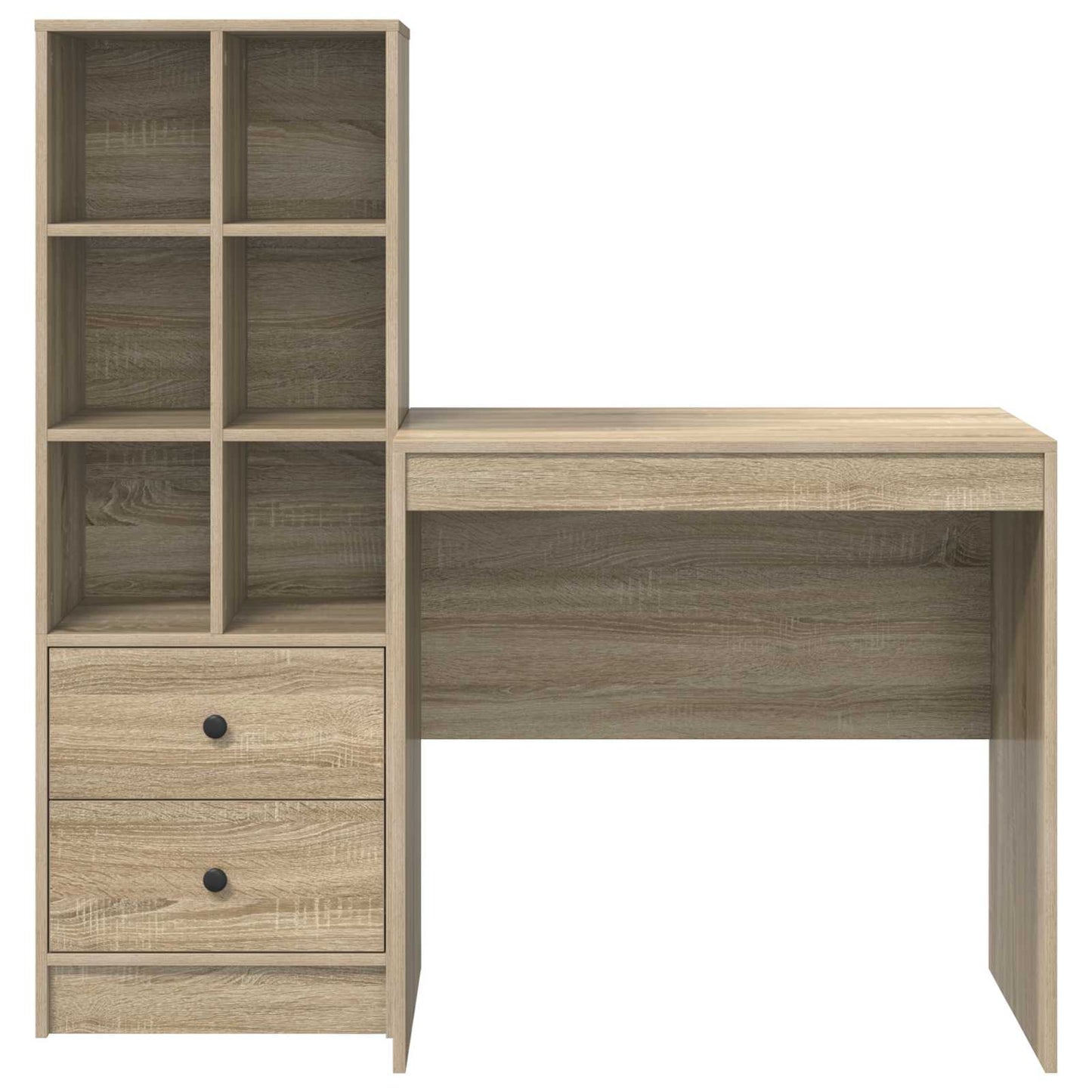 Bureau met lade met plank met opslag 2 pcs Sonoma Eiken is nu te koop bij PeponiXL, paradijselijk wonen!