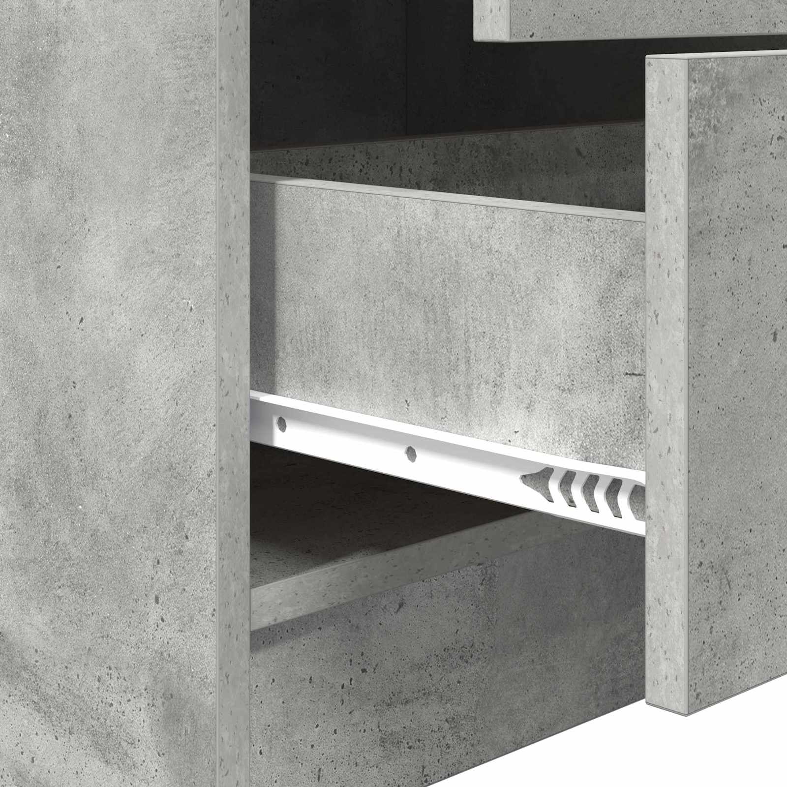 Bureau met lade met plank met opslag 2 pcs Beton Grijs is nu te koop bij PeponiXL, paradijselijk wonen!