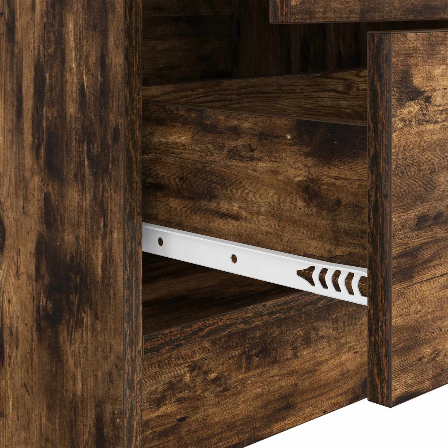 Bureau met lade met plank met opslag 2 pcs Gerookt eiken is nu te koop bij PeponiXL, paradijselijk wonen!