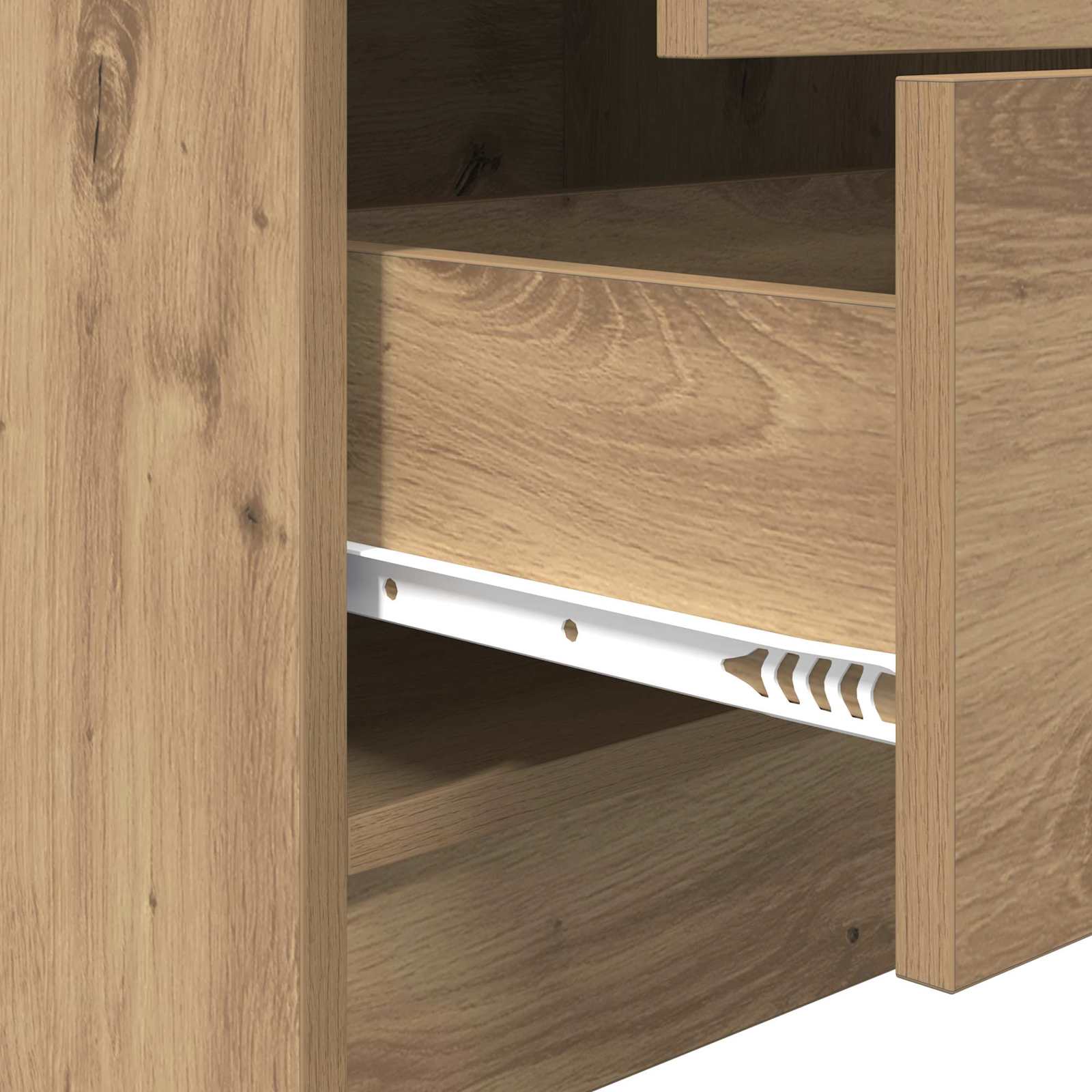 Bureau met lade met plank met opslag 2 pcs Artisan Eiken is nu te koop bij PeponiXL, paradijselijk wonen!