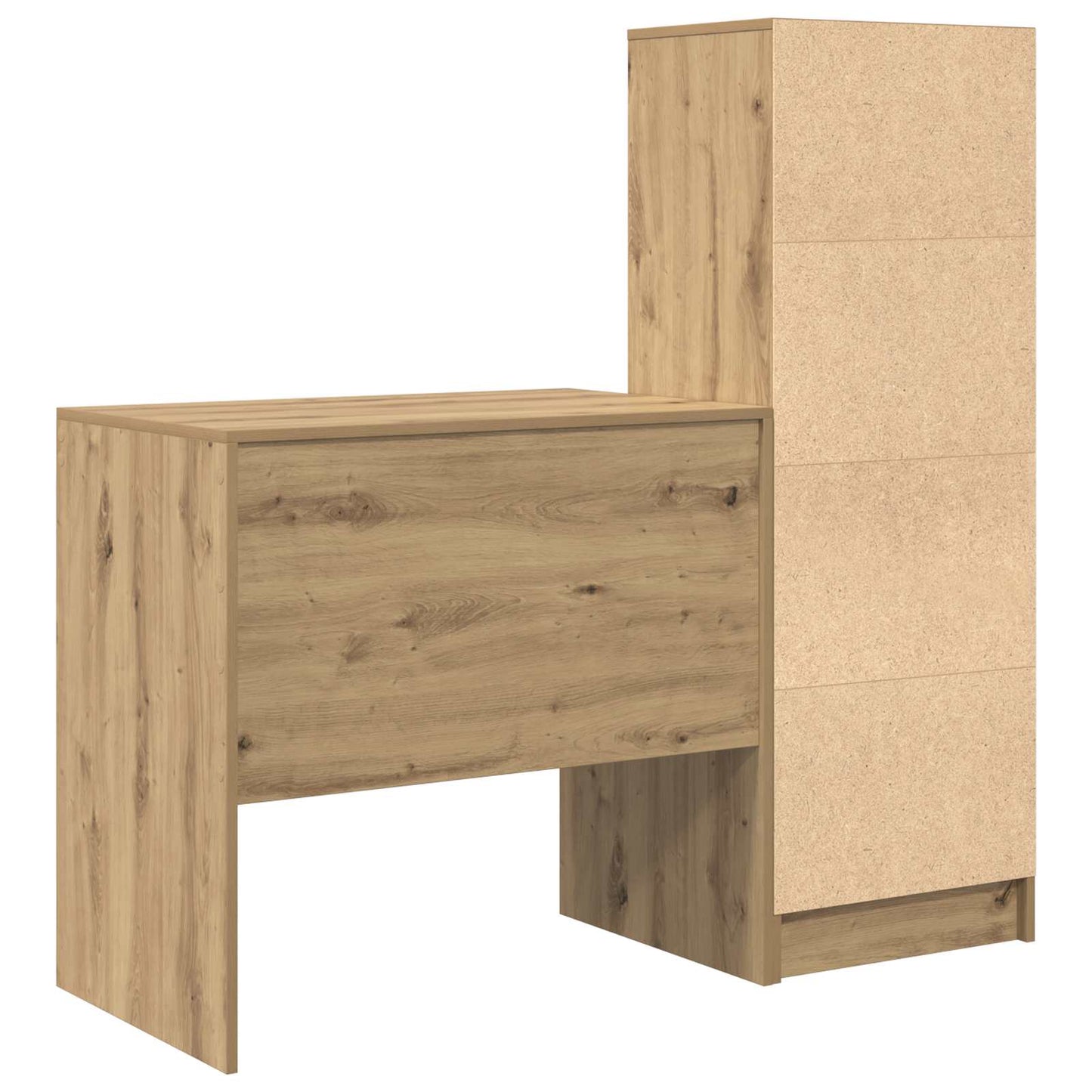 Bureau met lade met plank met opslag 2 pcs Artisan Eiken is nu te koop bij PeponiXL, paradijselijk wonen!