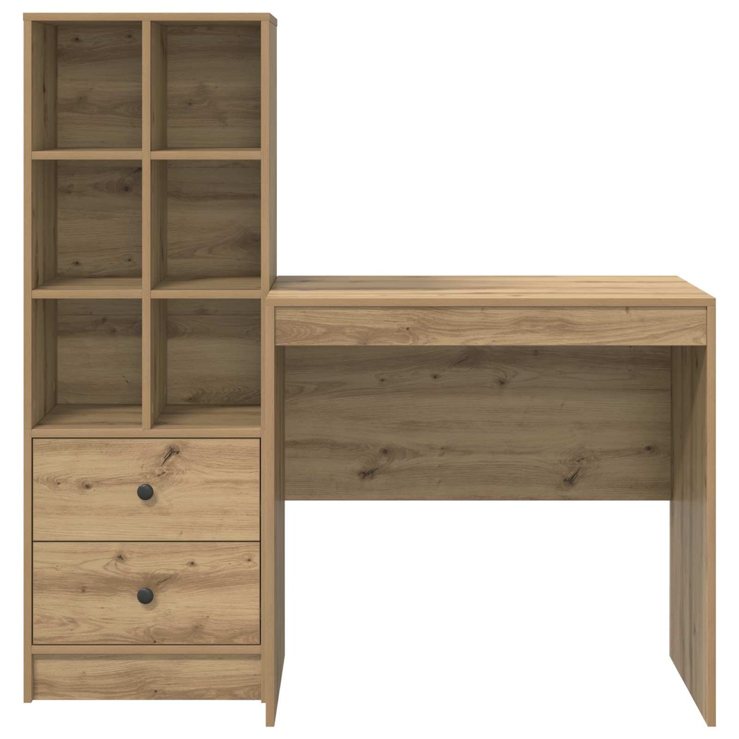 Bureau met lade met plank met opslag 2 pcs Artisan Eiken is nu te koop bij PeponiXL, paradijselijk wonen!