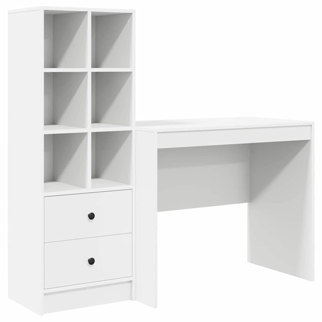 Bureau met lade 2 pcs Wit is nu te koop bij PeponiXL, paradijselijk wonen!
