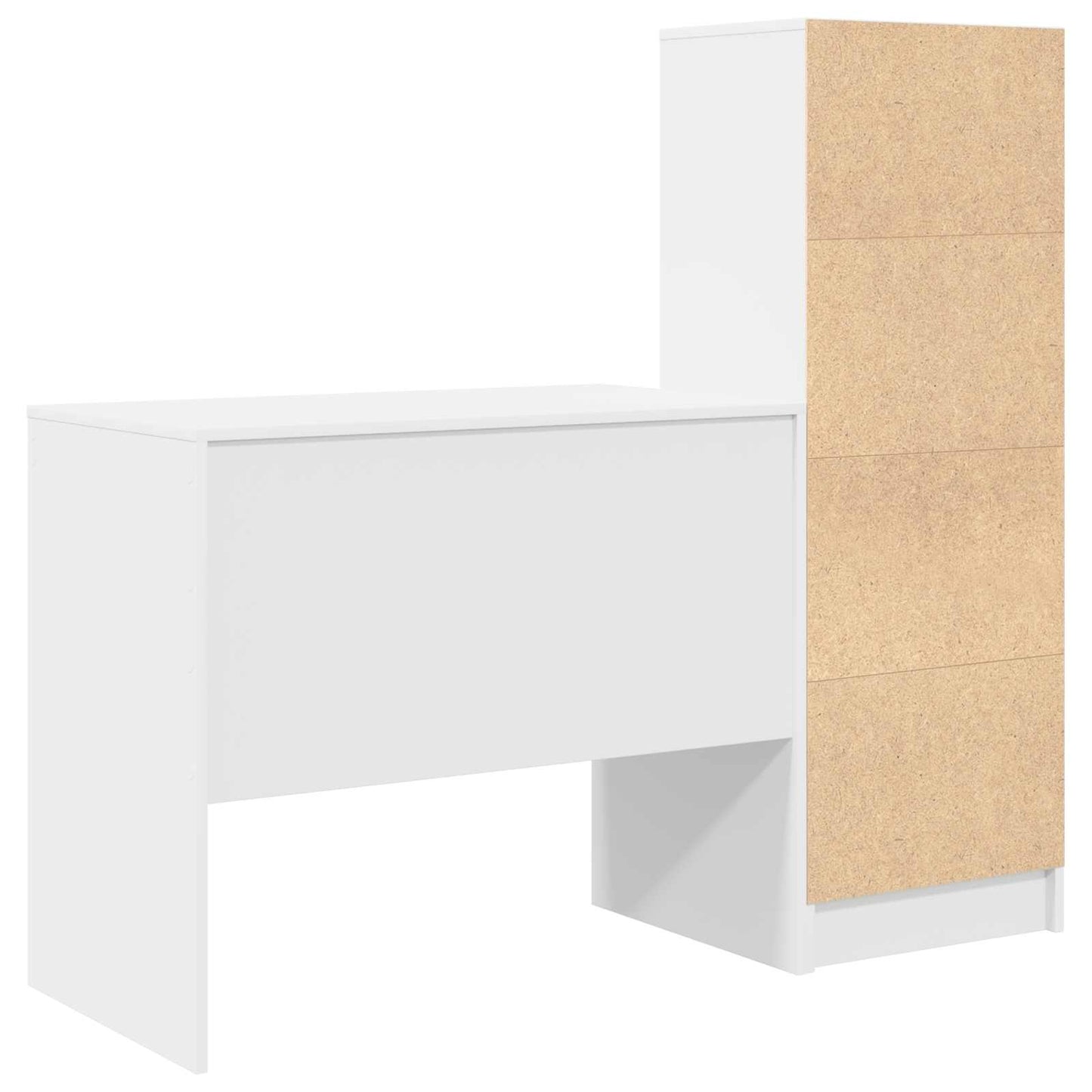 Bureau met lade met plank met opslag 2 pcs Wit is nu te koop bij PeponiXL, paradijselijk wonen!