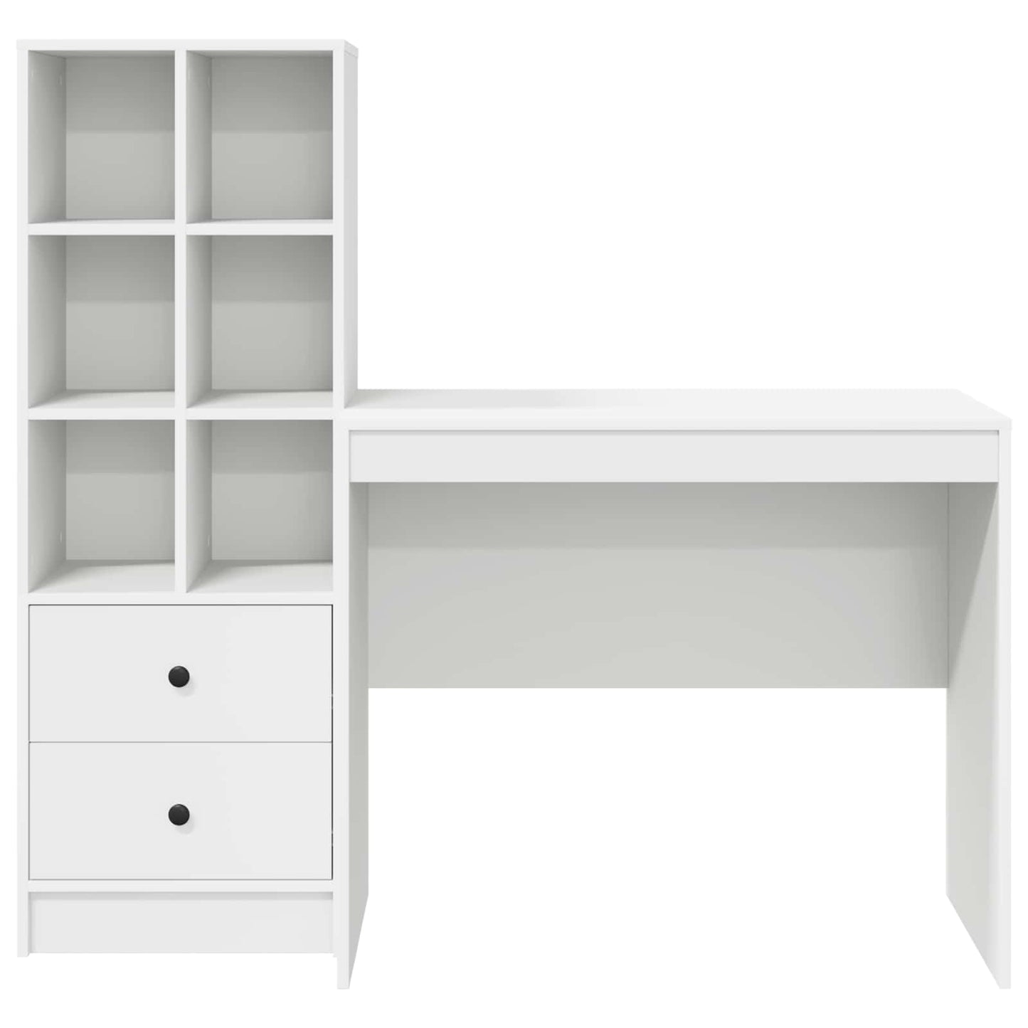 Bureau met lade met plank met opslag 2 pcs Wit is nu te koop bij PeponiXL, paradijselijk wonen!