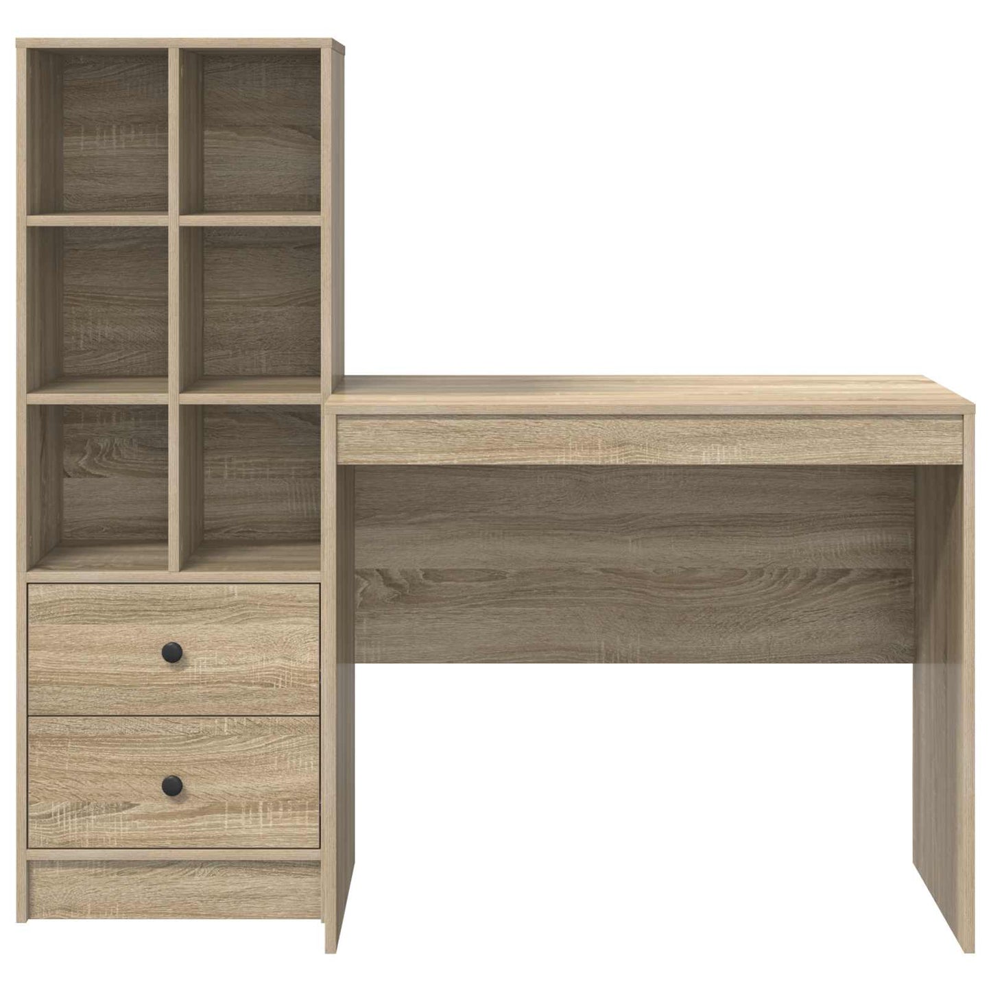 Bureau met lade met plank met opslag 2 pcs Sonoma Eiken is nu te koop bij PeponiXL, paradijselijk wonen!