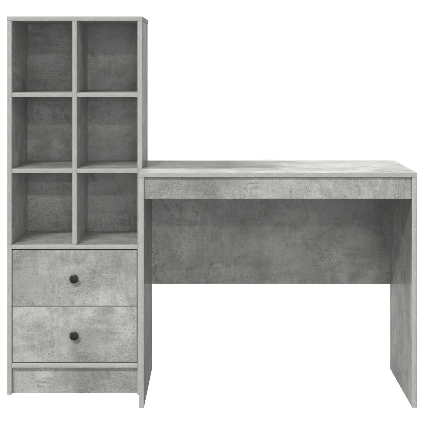 Bureau met lade met plank met opslag 2 pcs Beton Grijs is nu te koop bij PeponiXL, paradijselijk wonen!