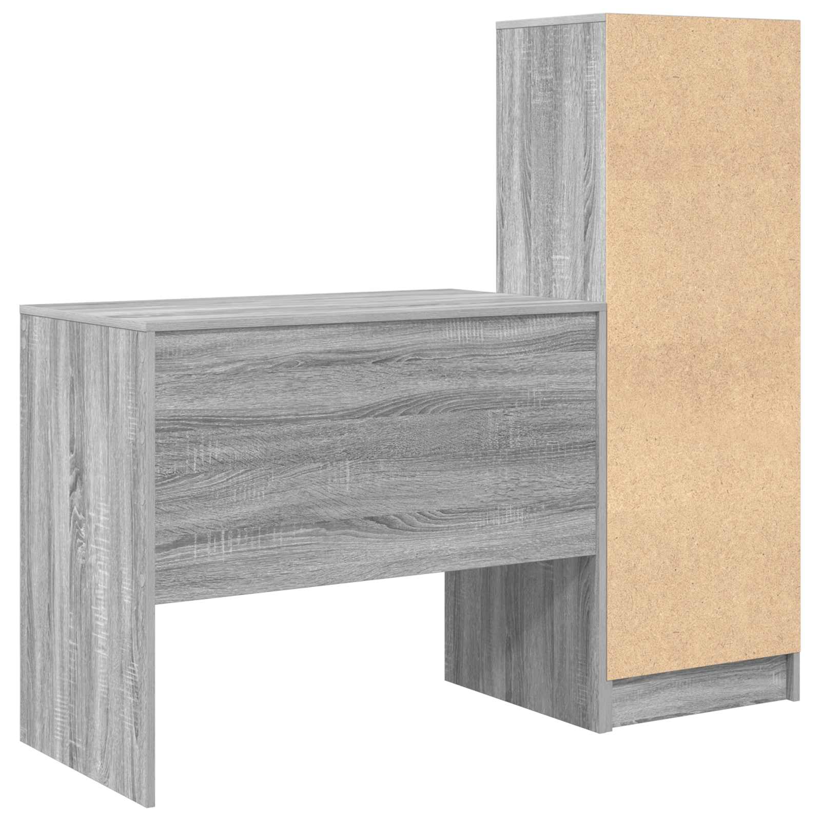 Bureau met lade met plank met opslag 2 pcs Grijs Sonoma is nu te koop bij PeponiXL, paradijselijk wonen!