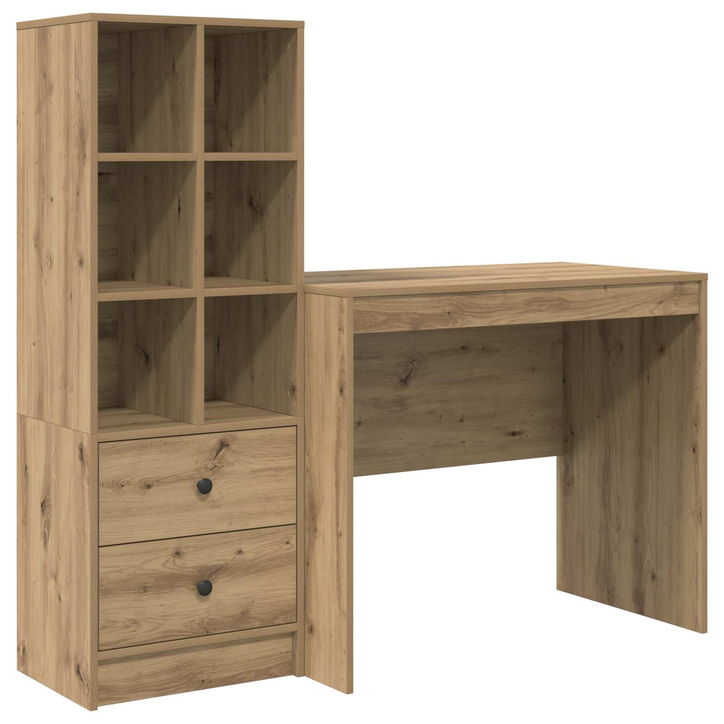 Bureau met lade met plank met opslag 2 pcs Artisan Eiken is nu te koop bij PeponiXL, paradijselijk wonen!