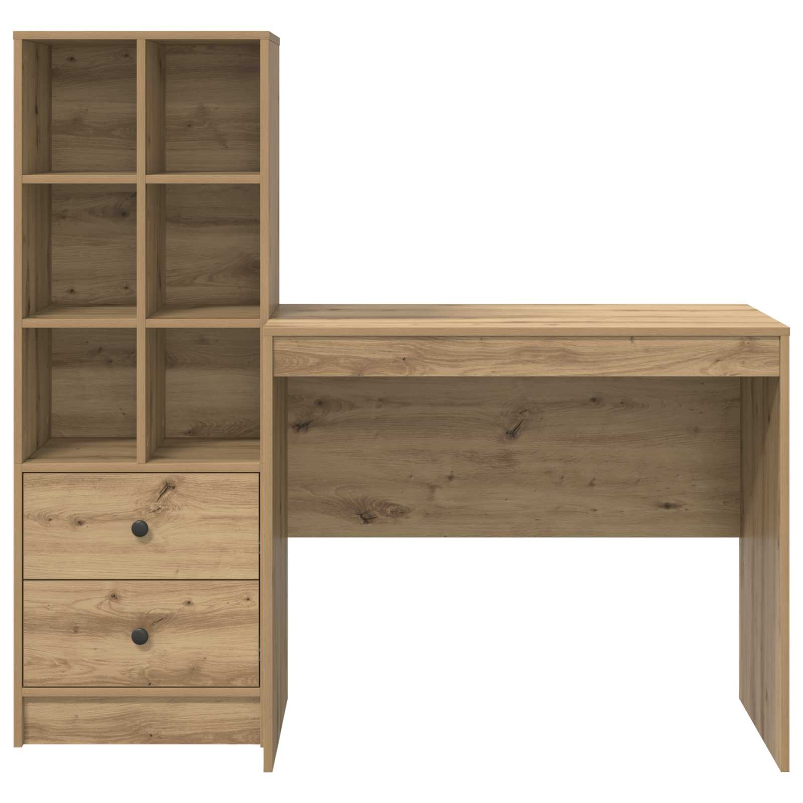 Bureau met lade met plank met opslag 2 pcs Artisan Eiken is nu te koop bij PeponiXL, paradijselijk wonen!