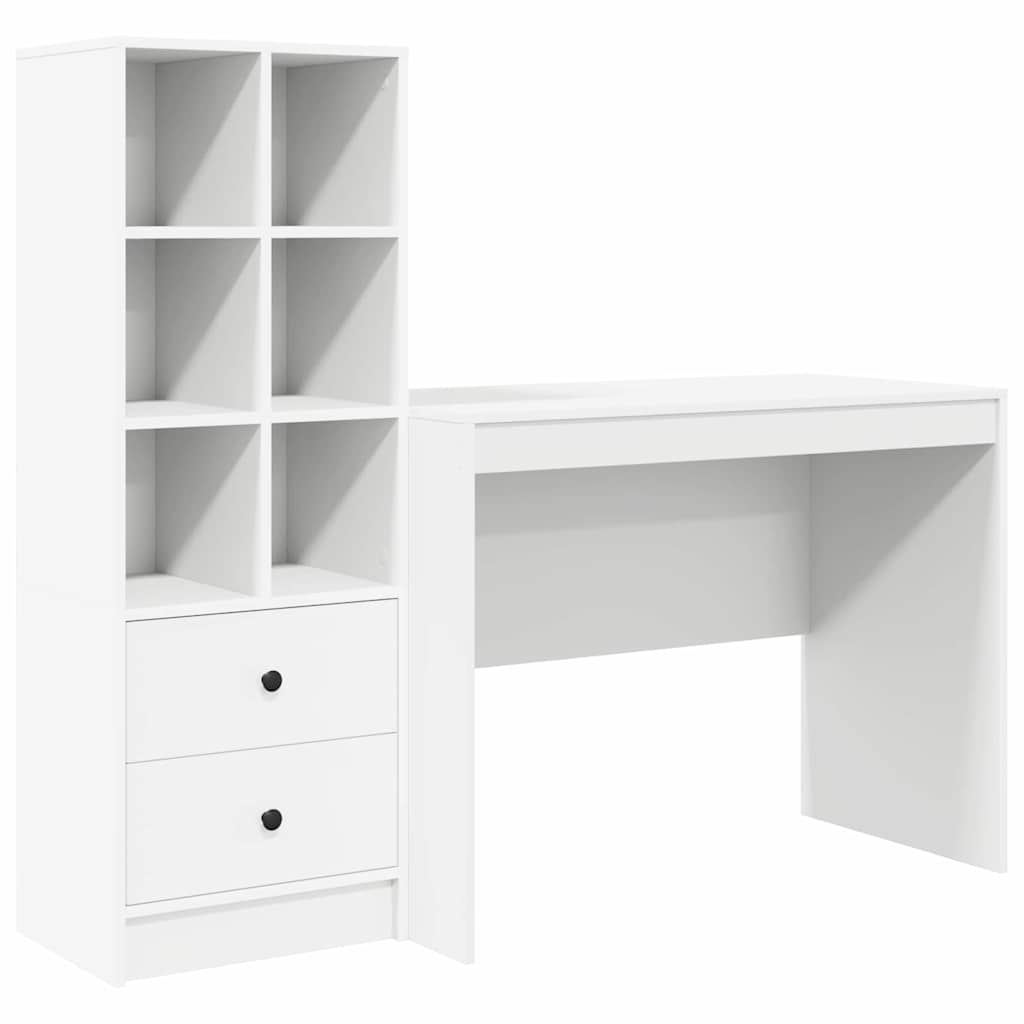Bureau met lade 2 pcs Wit is nu te koop bij PeponiXL, paradijselijk wonen!