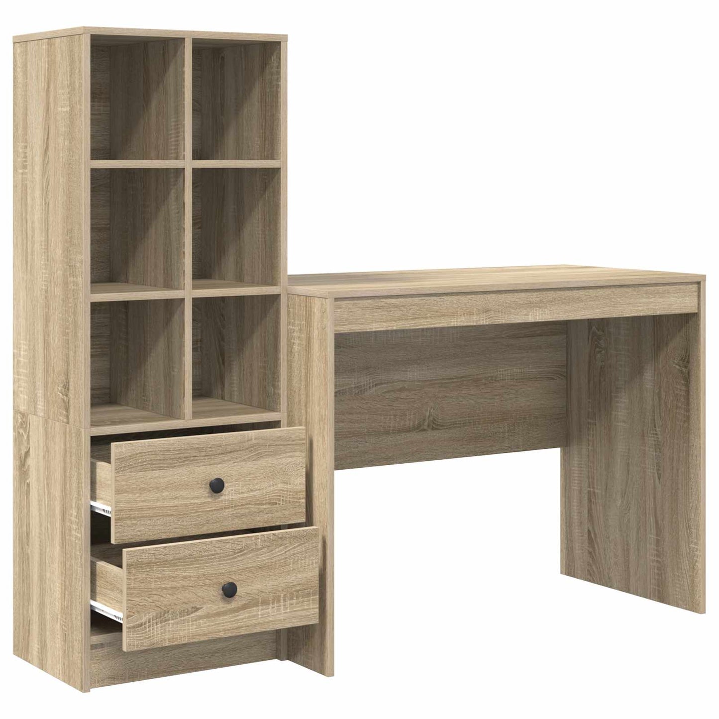 Bureau met lade 2 pcs Sonoma Eiken is nu te koop bij PeponiXL, paradijselijk wonen!