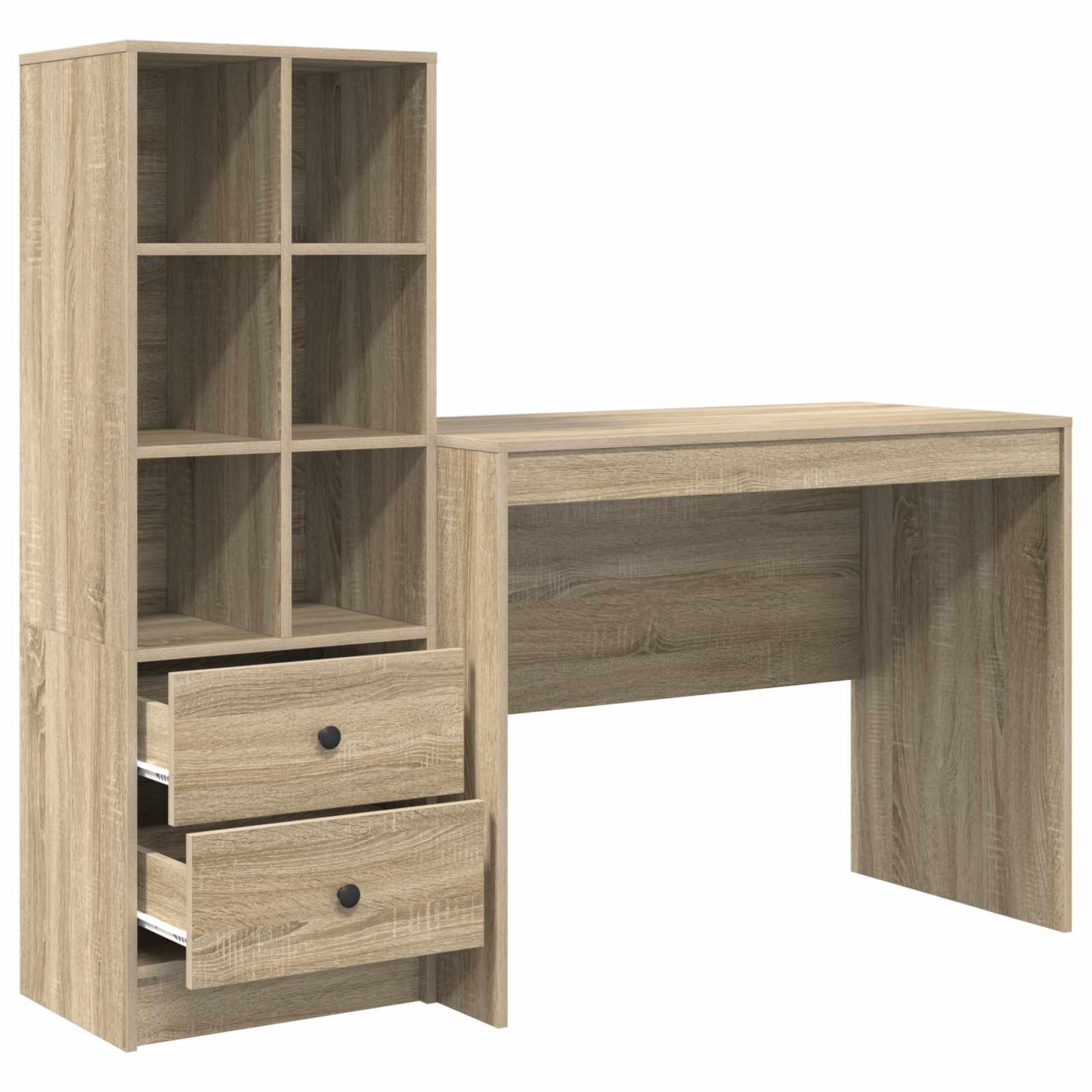 Bureau met lade 2 pcs Sonoma Eiken is nu te koop bij PeponiXL, paradijselijk wonen!