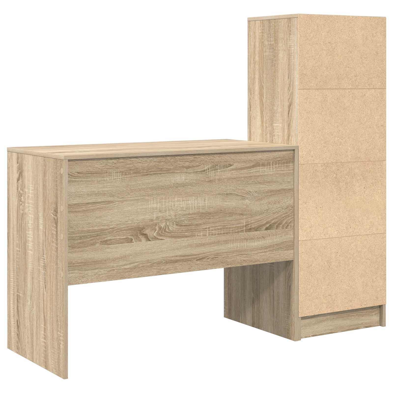 Bureau met lade 2 pcs Sonoma Eiken is nu te koop bij PeponiXL, paradijselijk wonen!