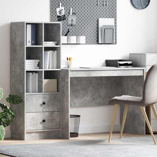 Bureau met lade 2 pcs Beton Grijs is nu te koop bij PeponiXL, paradijselijk wonen!