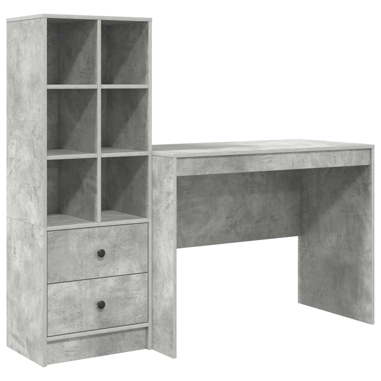 Bureau met lade 2 pcs Beton Grijs is nu te koop bij PeponiXL, paradijselijk wonen!