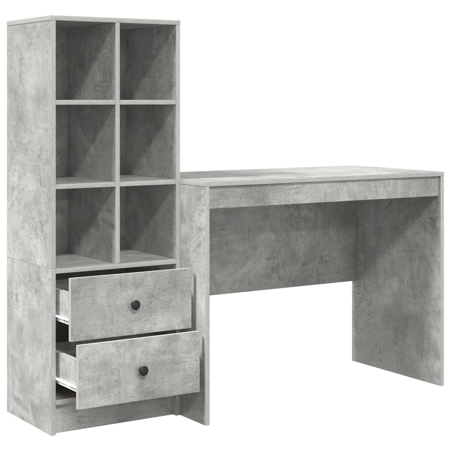 Bureau met lade 2 pcs Beton Grijs is nu te koop bij PeponiXL, paradijselijk wonen!