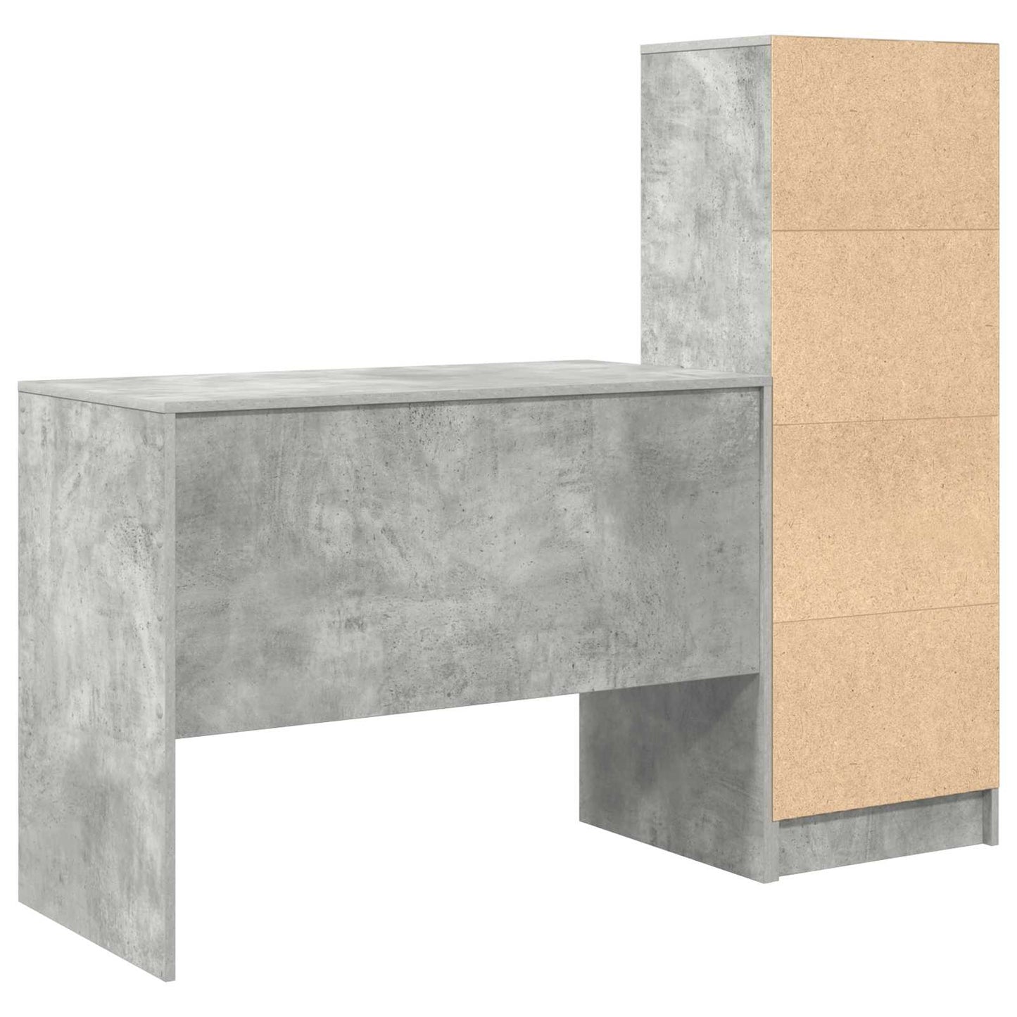 Bureau met lade 2 pcs Beton Grijs is nu te koop bij PeponiXL, paradijselijk wonen!