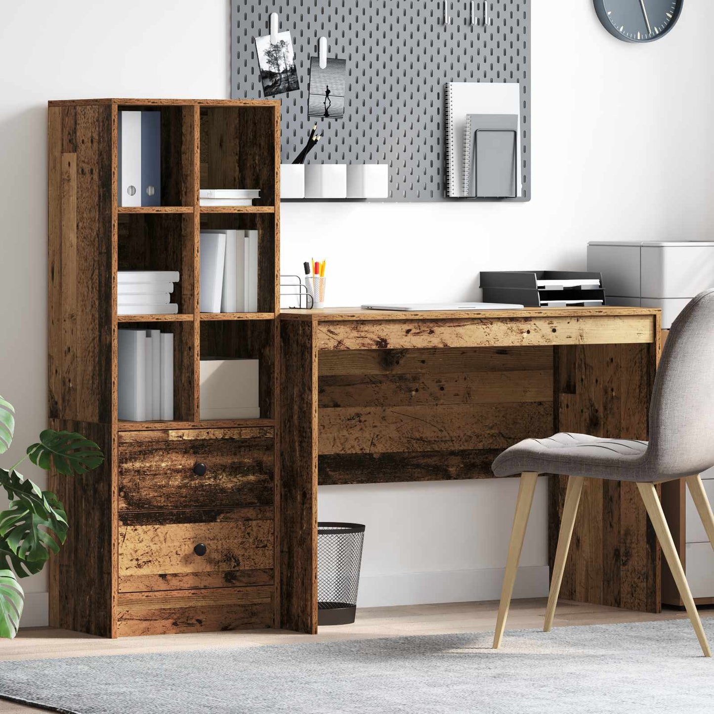 Bureau met lade 2 pcs Oudhout is nu te koop bij PeponiXL, paradijselijk wonen!