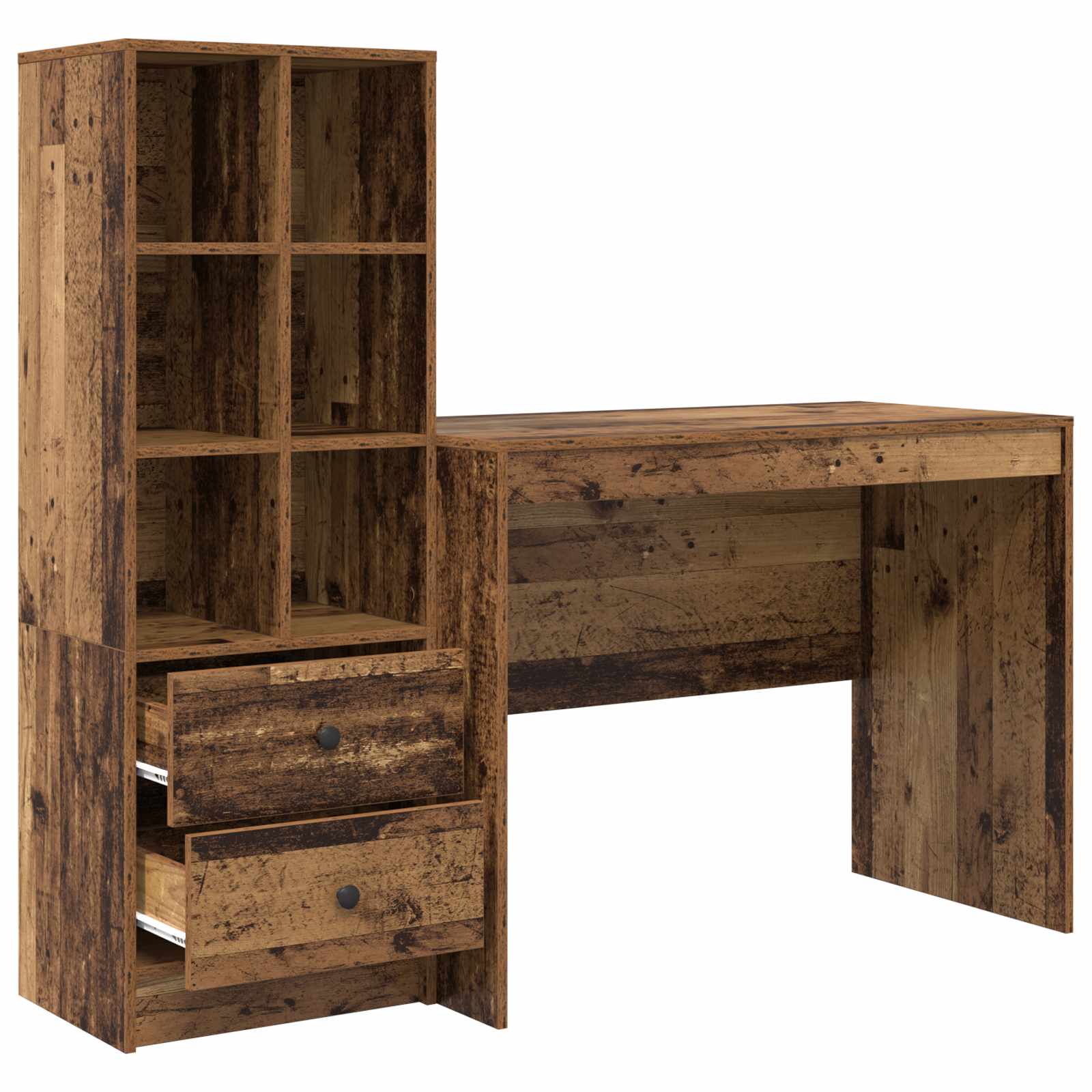 Bureau met lade 2 pcs Oudhout is nu te koop bij PeponiXL, paradijselijk wonen!