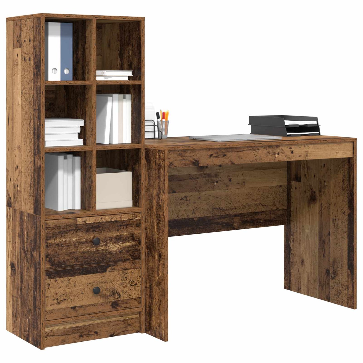 Bureau met lade 2 pcs Oudhout is nu te koop bij PeponiXL, paradijselijk wonen!