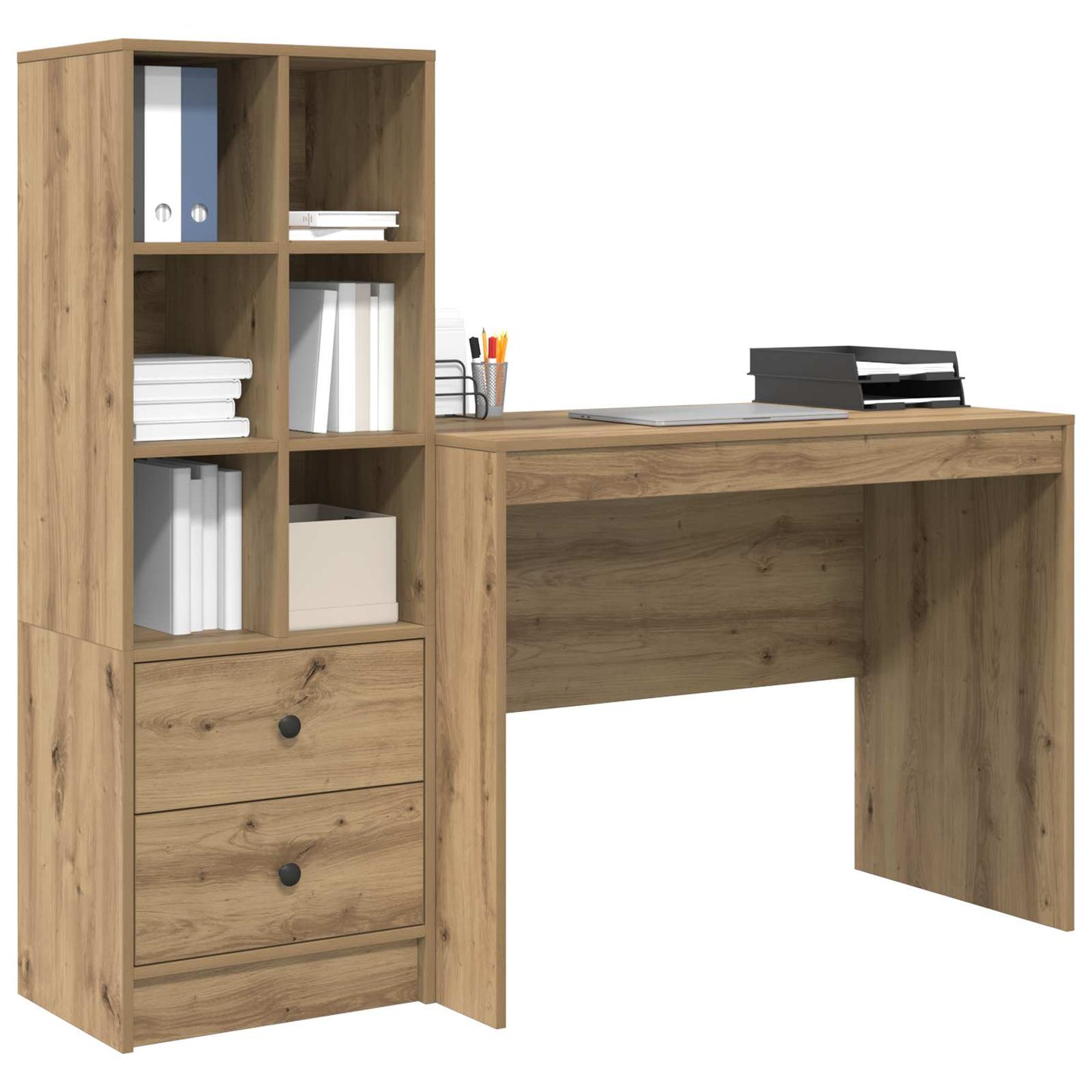 Bureau Artisan Eiken 145.5 x 50 x 127 cm 2 st