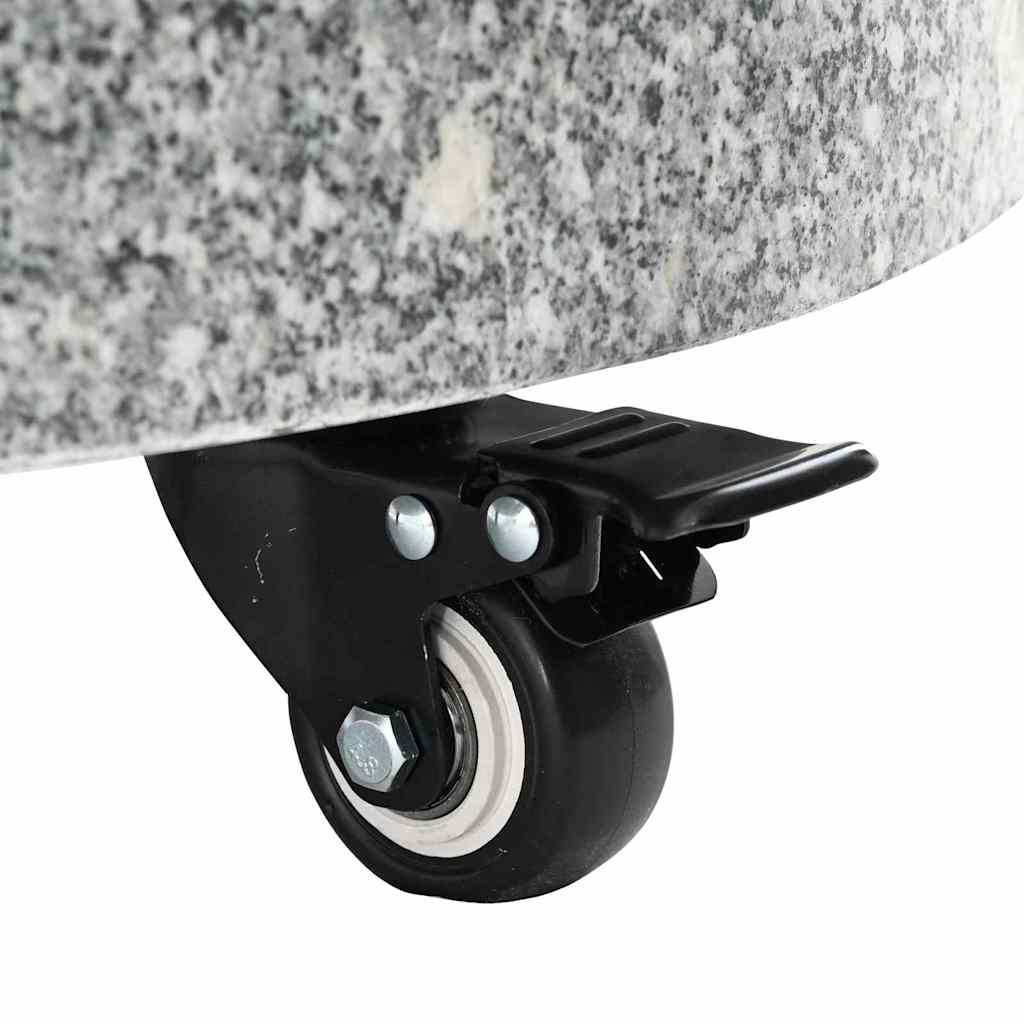 Parasolvoet 29,8kg Grijs Graniet en RVS Rond is nu te koop bij PeponiXL, paradijselijk wonen!