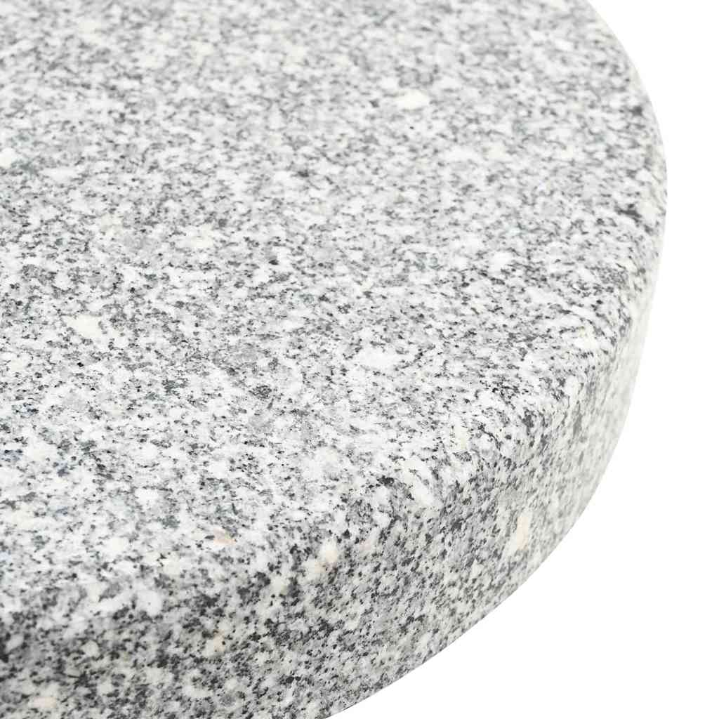 Parasolvoet 29,8kg Grijs Graniet en RVS Rond is nu te koop bij PeponiXL, paradijselijk wonen!