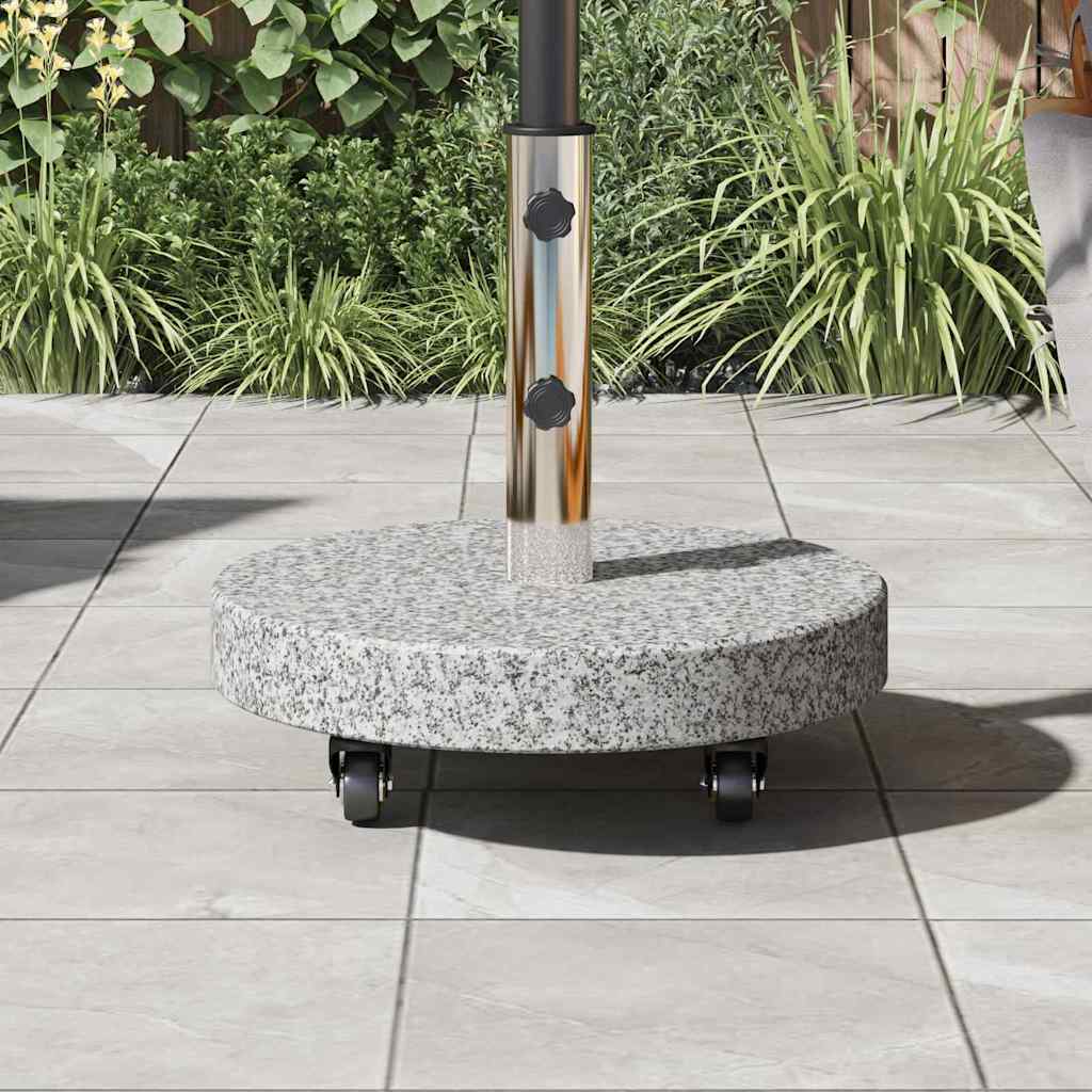 Parasolvoet 29,8kg Grijs Graniet en RVS Rond is nu te koop bij PeponiXL, paradijselijk wonen!