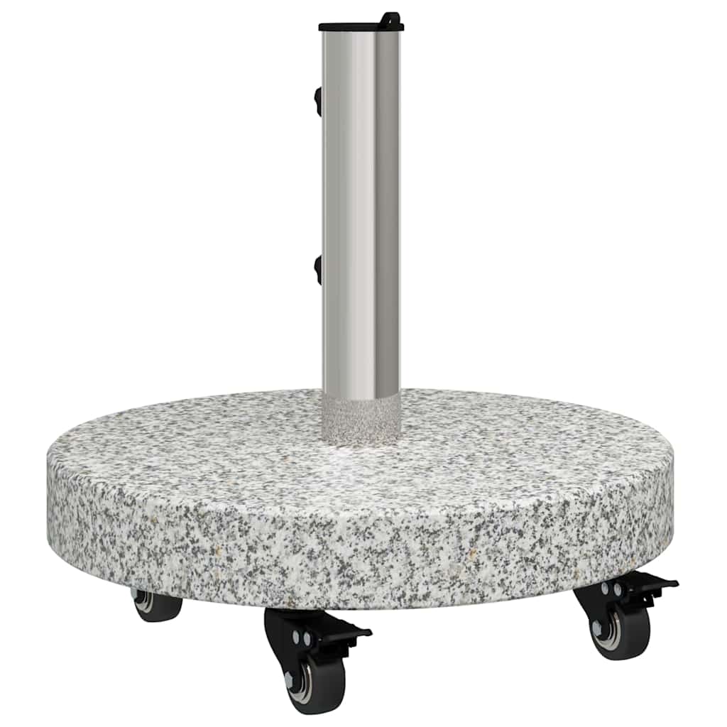 Parasolvoet 29,8kg Grijs Graniet en RVS Rond is nu te koop bij PeponiXL, paradijselijk wonen!