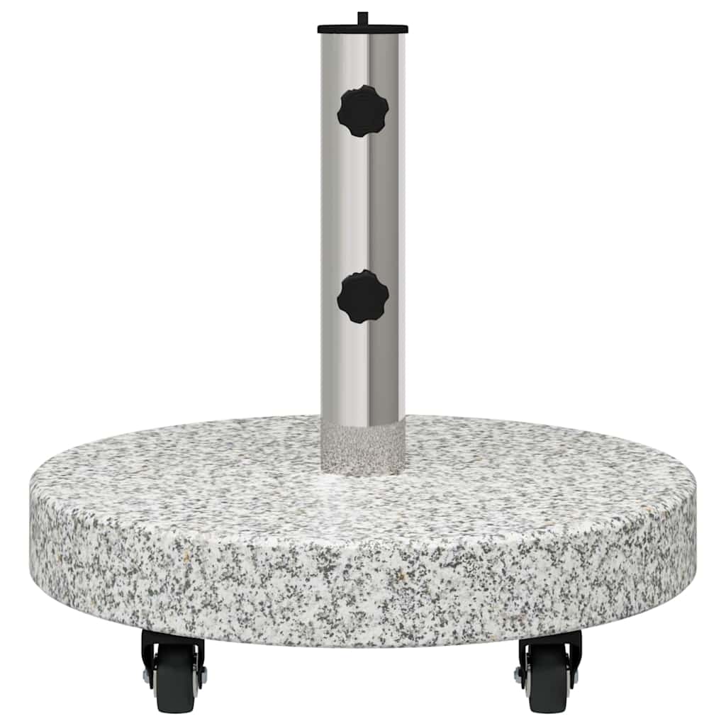 Parasolvoet 29,8kg Grijs Graniet en RVS Rond is nu te koop bij PeponiXL, paradijselijk wonen!