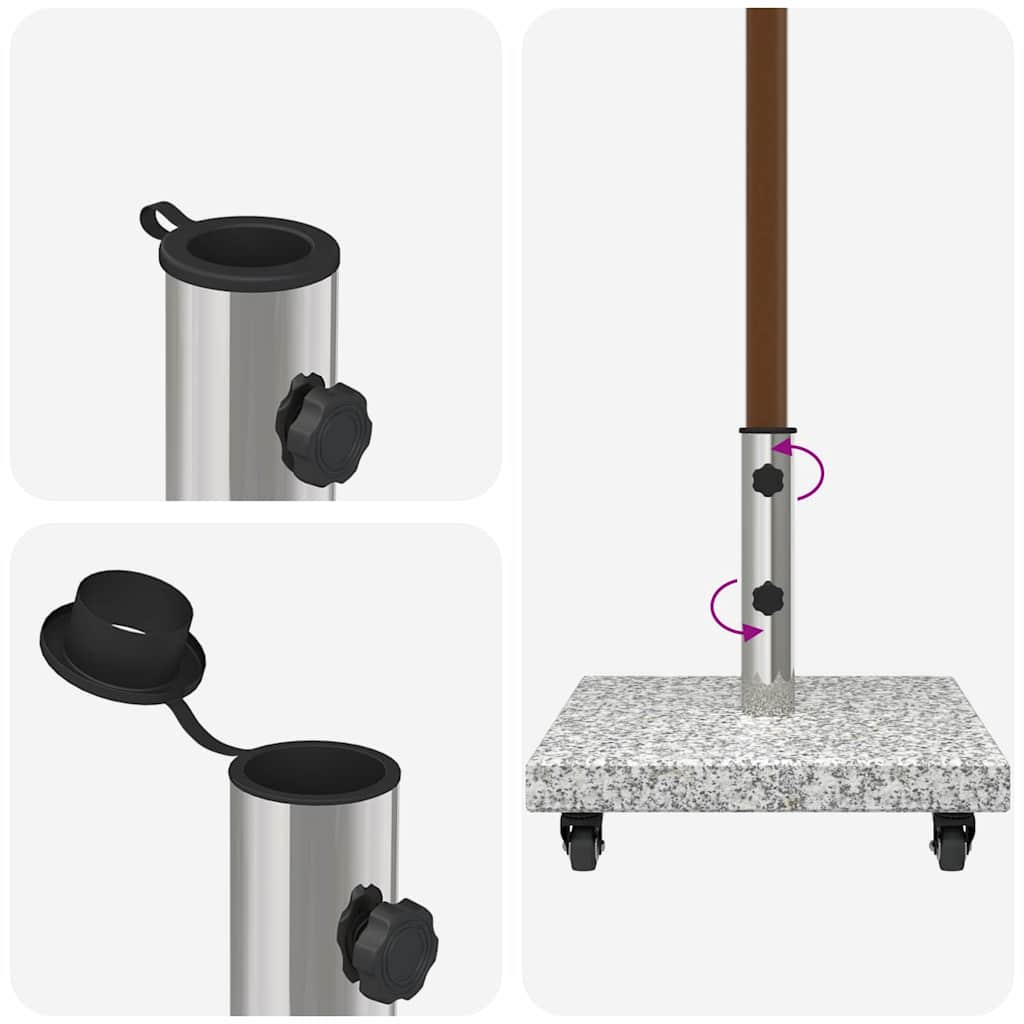 Parasolvoet 30kg Grijs Graniet Vierkant is nu te koop bij PeponiXL, paradijselijk wonen!