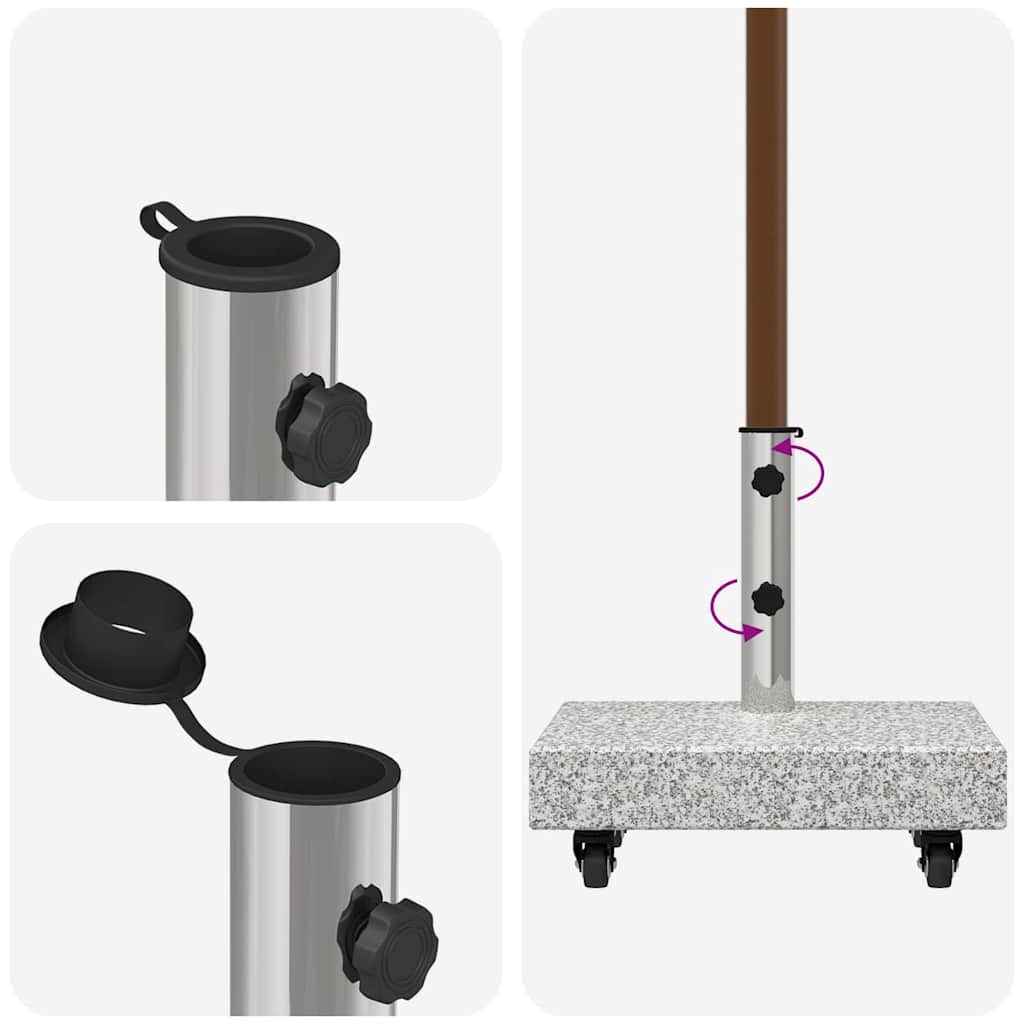 Parasolvoet Grijs 45 x 25 x 45 cm Graniet is nu te koop bij PeponiXL, paradijselijk wonen!
