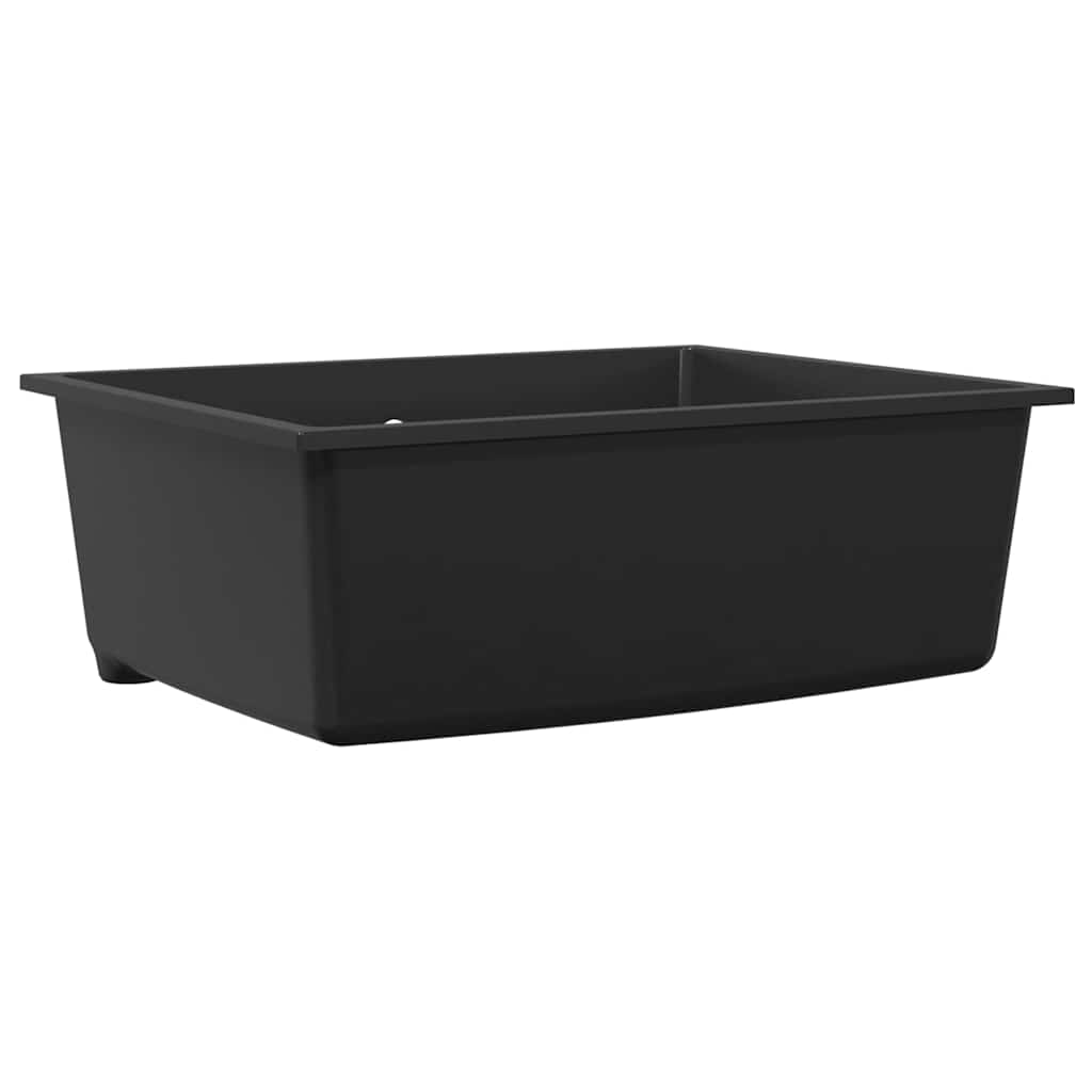 Keukenwasbak Zwart 54 x 44 x 20 cm Graniet is nu te koop bij PeponiXL, paradijselijk wonen!