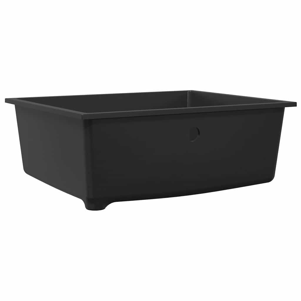 Keukenwasbak Zwart 54 x 44 x 20 cm Graniet is nu te koop bij PeponiXL, paradijselijk wonen!
