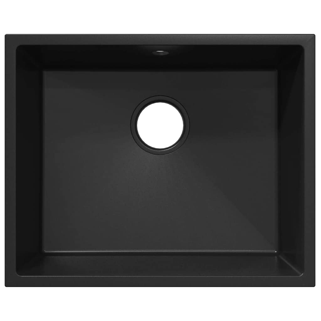 Keukenwasbak Zwart 54 x 44 x 20 cm Graniet is nu te koop bij PeponiXL, paradijselijk wonen!