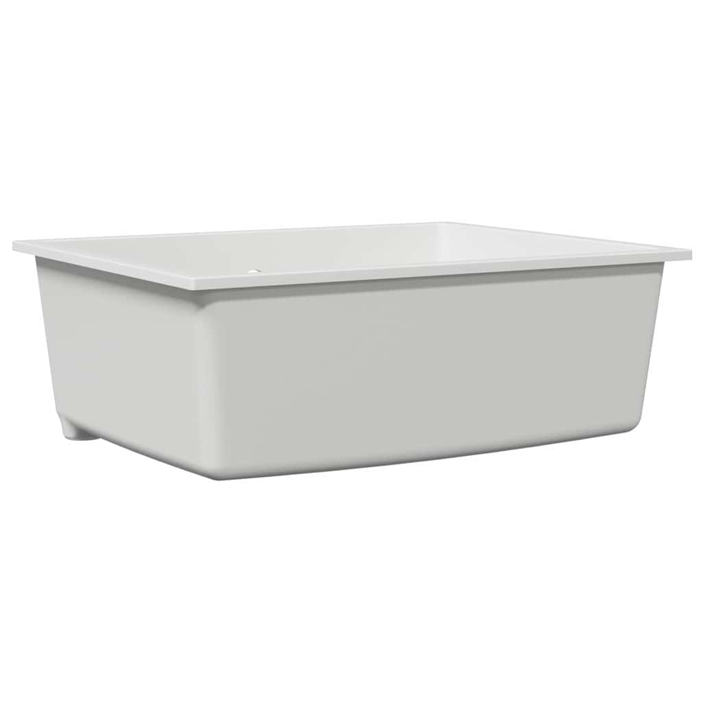 Keukenwasbak Wit 54 x 44 x 20 cm Graniet is nu te koop bij PeponiXL, paradijselijk wonen!