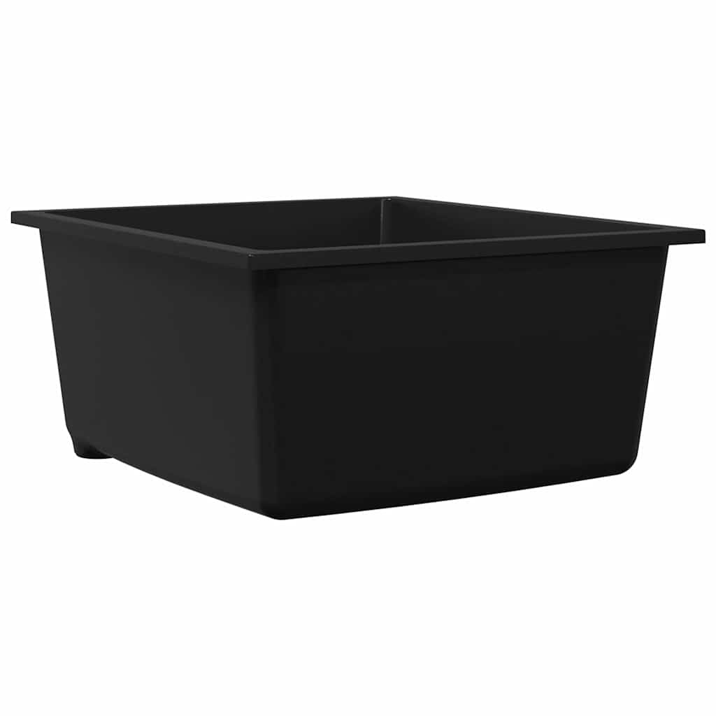 Keukenwasbak Zwart 38 x 44 x 20 cm Graniet is nu te koop bij PeponiXL, paradijselijk wonen!