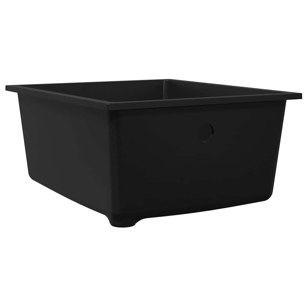 Keukenwasbak Zwart 38 x 44 x 20 cm Graniet is nu te koop bij PeponiXL, paradijselijk wonen!