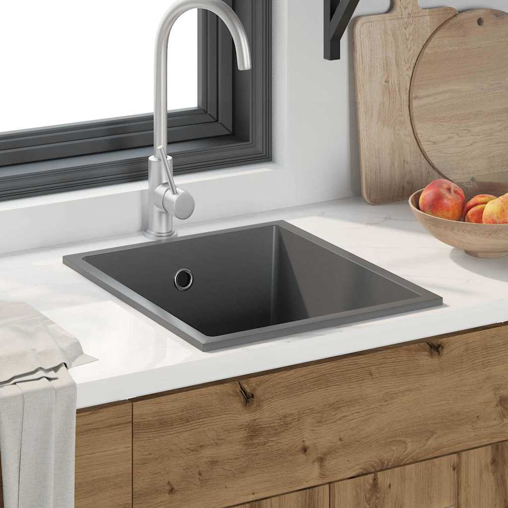 Keukenwasbak Grijs 38 x 44 x 20 cm Graniet is nu te koop bij PeponiXL, paradijselijk wonen!