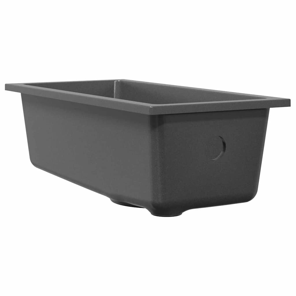 Keukenwasbak Grijs 21 x 44 x 14 cm Graniet is nu te koop bij PeponiXL, paradijselijk wonen!