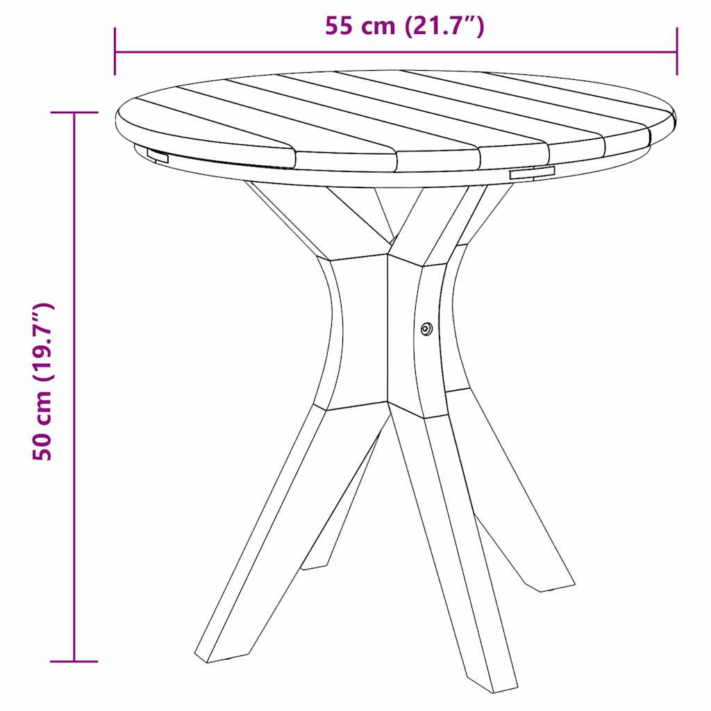Bijzettafel Bruin 55 x 55 x 51 cm Massief Teakhout is nu te koop bij PeponiXL, paradijselijk wonen!