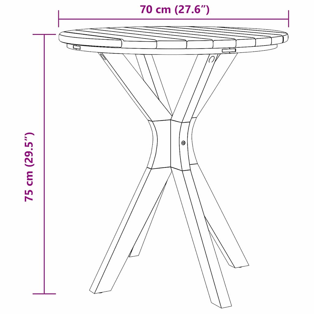 Bijzettafel Bruin 70 x 70 x 75 cm Massief Teakhout is nu te koop bij PeponiXL, paradijselijk wonen!