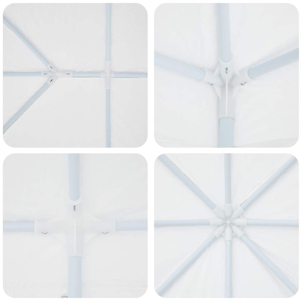 Partytent Wit 400 x 400 x 266 cm Polyethyleen en Staal is nu te koop bij PeponiXL, paradijselijk wonen!