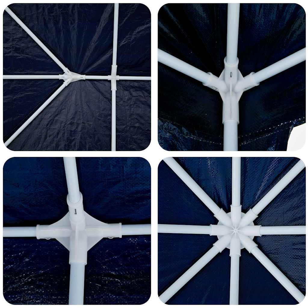 Partytent Blauw 400 x 400 x 266 cm Polyethyleen en Staal is nu te koop bij PeponiXL, paradijselijk wonen!