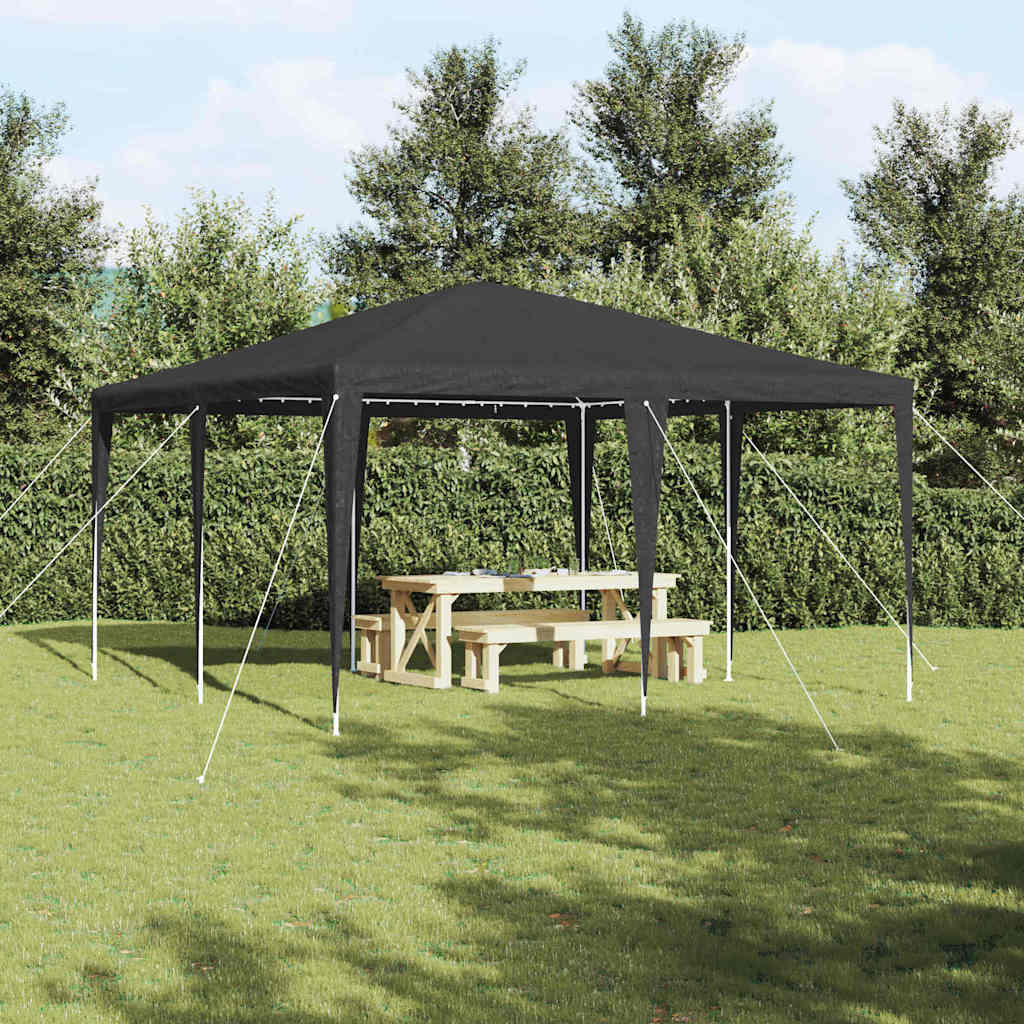 Partytent Antraciet 400 x 400 x 266 cm Polyethyleen en Staal is nu te koop bij PeponiXL, paradijselijk wonen!